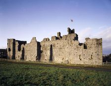 South curtain wall, Middleham Castle, North Yorkshire, 1992