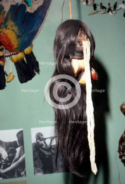 South American Indian Shrunken Head, Jivaro Tribe, Amazonia. Artist: Unknown.