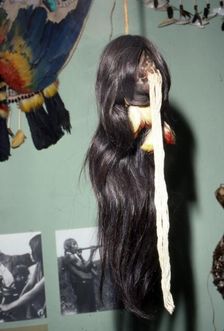 South American Indian Shrunken Head, Jivaro Tribe, Amazonia