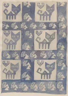 South American textile design, 1951. Creator: Shirley Markham