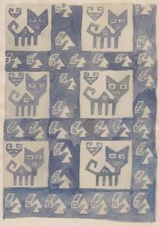 South American textile design, 1951. Creator: Shirley Markham