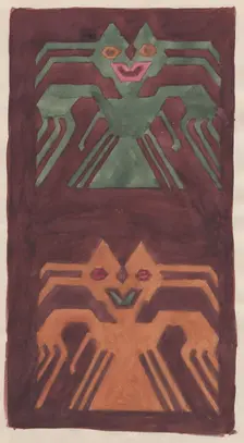 South American textile design, 1951. Creator: Shirley Markham