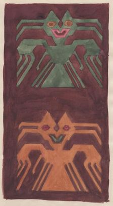 South American textile design, 1951. Creator: Shirley Markham