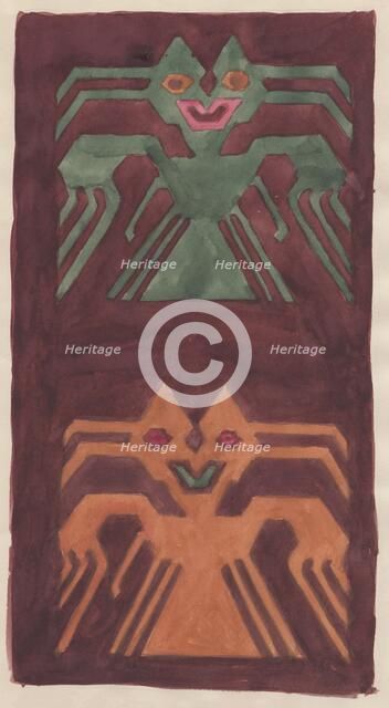 South American textile design, 1951. Creator: Shirley Markham.