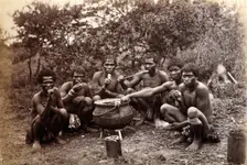 South Africa: Natal people eating, between 1800 and 1899. Creator: Unknown