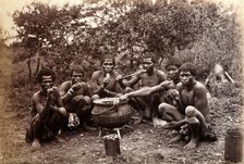 South Africa: Natal people eating, between 1800 and 1899. Creator: Unknown