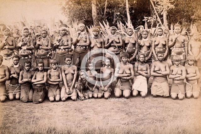South Africa: a group of African women and children, 19th century. Creator: Unknown.