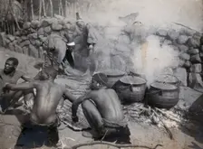 South Africa: African people at Chief Latumba's kraal near Zwarkop, 1905. Creator: Ernest Maylard