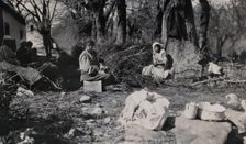South Africa: African workers at a farm near Stellenbosch, 1905. Creator: Ada Cleland