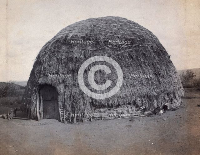 South Africa: an African kraal hut, 1905. Creator: Charles H Simpson.
