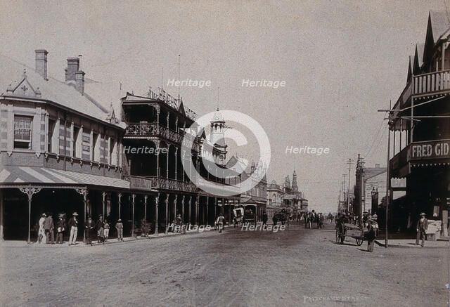 South Africa: Pritchard Street in Johannesburg, 1896. Creator: Barnett.