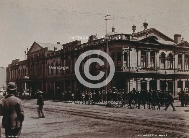 South Africa: the Exchange Buildings in Johannesburg, 1896. Creator: Barnett.
