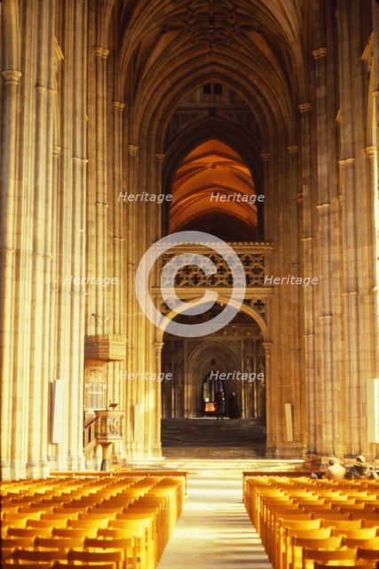South Aisle in Canterbury Cathedral, Wngland, 20th century. Artist: CM Dixon.