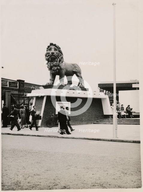 South Bank Lion, York Road, Lambeth, Greater London Authority, 1951. Creator: JR Uppington.