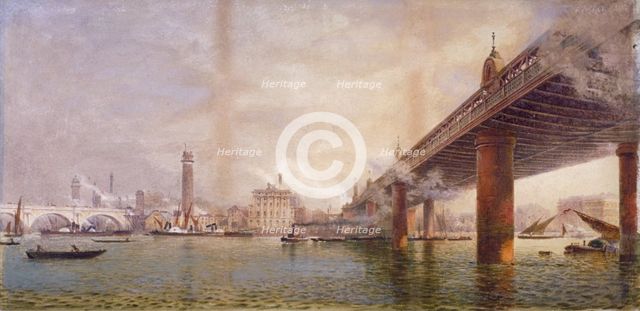 South Bank, London, c1870. Artist: Anon