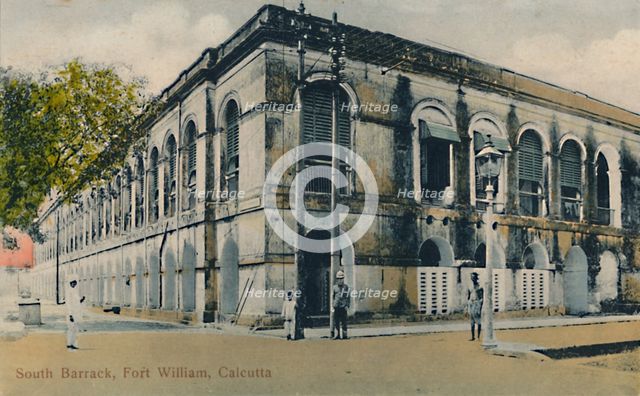'South Barrack, Fort William, Calcutta', late 19th-early 20th century.  Creator: Unknown.
