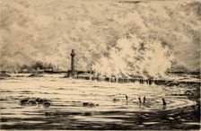 South Breakwater, Aberdeen Harbour, c1880s-1920s Creator: John Beattie Scott