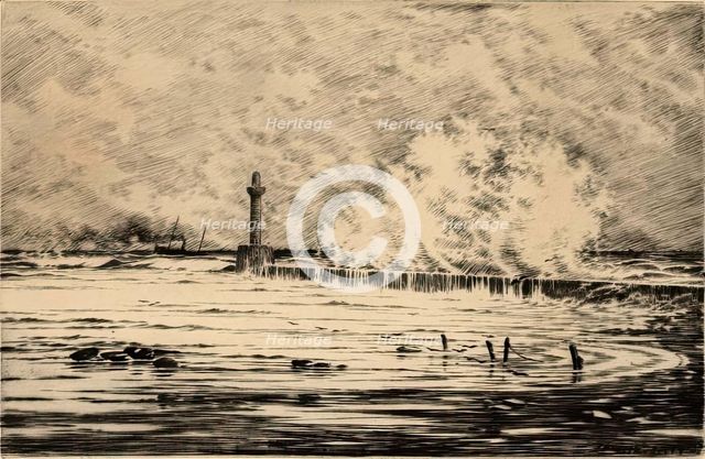 South Breakwater, Aberdeen Harbour, c1880s-1920s Creator: John Beattie Scott.