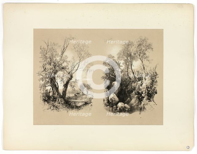 South Brent, from Picturesque Selections, 1860. Creator: James Duffield Harding.