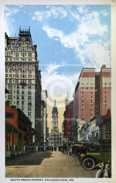 South Broad Street, Philadelphia, Pennsylvania, USA, 1914. Artist: Unknown