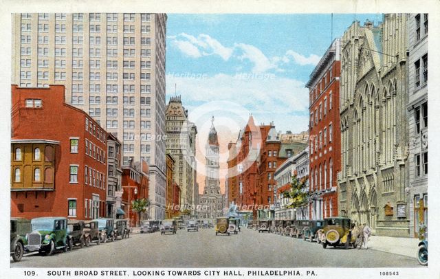 South Broad Street, Philadelphia, Pennsylvania, USA, 1926. Artist: Unknown