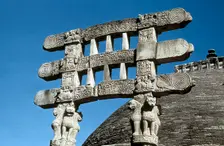 South gate (torana) architraves of the Great Stupa, Sanchi, India, 75-50 BC
