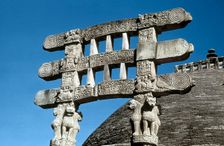 South gate (torana) architraves of the Great Stupa, Sanchi, India, 75-50 BC