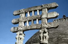 South gate (torana) architraves of the Great Stupa, Sanchi, India, 75-50 BC