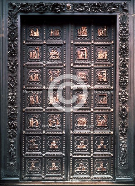 South Gate of the Baptistery of Florence Cathedral, designed by Andrea Pisano.