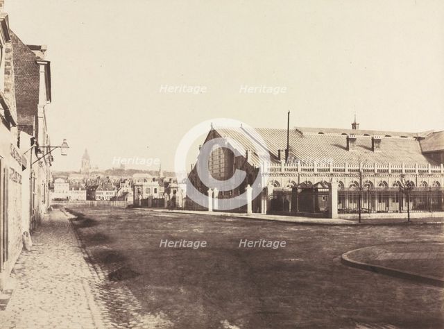 South Gable of the Boulogne Railway Station, c. 1855. Creator: Édouard Baldus (French, 1813-1889); Baron James de Rothschild.