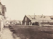 South Gable of the Boulogne Railway Station, c. 1855. Creator: Édouard Baldus (French, 1813-1889); Baron James de Rothschild