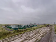 South Gare Fisherman's Huts, South Gare, Redcar and Cleveland, 2019. Creator: James O Davies