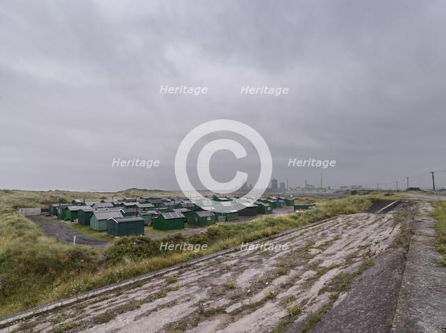 South Gare Fisherman's Huts, South Gare, Redcar and Cleveland, 2019. Creator: James O Davies.