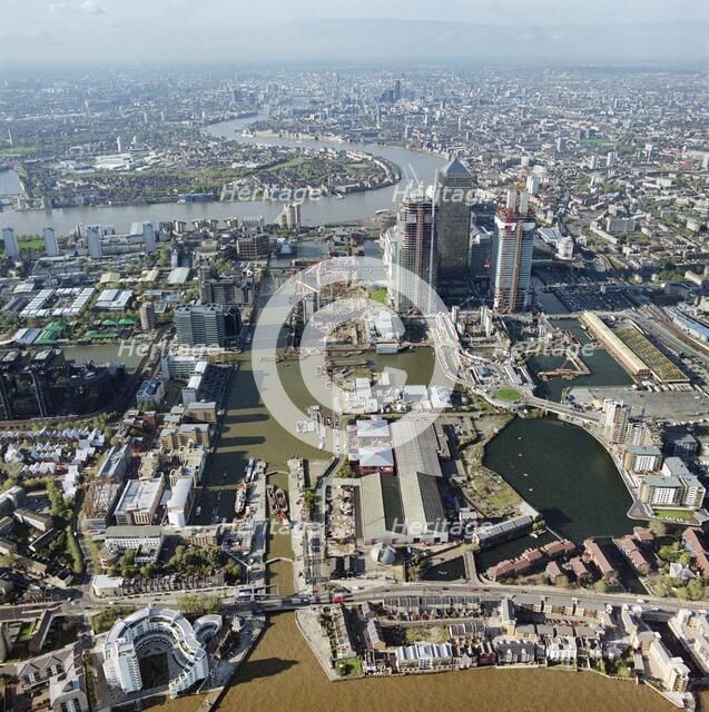 South Dock and Canary Wharf, Tower Hamlets, London, 2000. Artist: Aerofilms.
