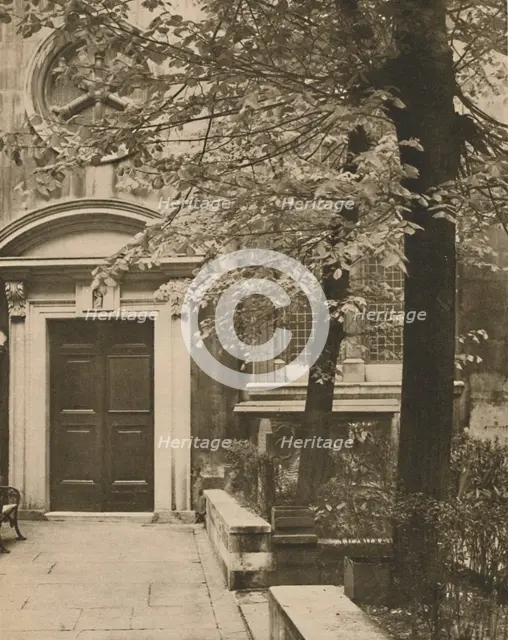 'South Door of the Church of St. Mary Aldermanbury', c1935. Creator: Walter Benington.