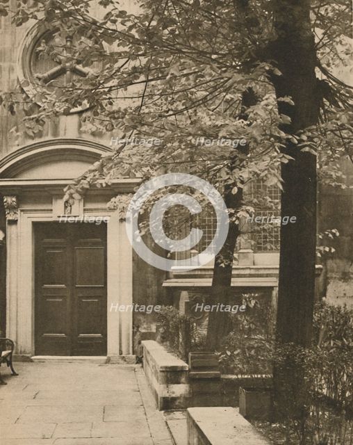 'South Door of the Church of St. Mary Aldermanbury', c1935. Creator: Walter Benington.
