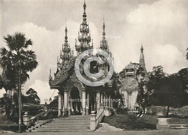 'South Entrance to Shwe Dagon Pagoda, Rangoon', 1900. Creator: Unknown.