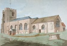 South-east view of All Saints Church, Edmonton, Enfield, London, 1800. Artist: Anon