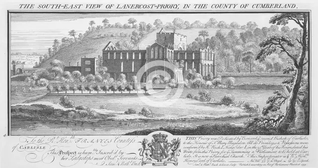 'South East View of Lanercost Priory in the County of Cumberland', 1739. Artists: Samuel Buck, Nathaniel Buck.