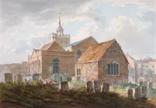 South-east view of the church of St Mary Magdalene, Richmond, Surrey, c1840. Artist: Anon