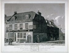 South-east view of the Grotto Inn, St George's Street, Southwark, London, 1825. Artist: Maddox