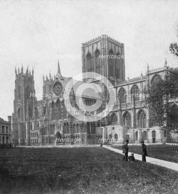 South-east view of York Minster, Yorkshire, late 19th or early 20th century. Artist: Unknown
