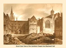 South East View Guildhall Chapel and Blackwell Hall, 1886