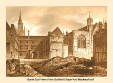 South East View Guildhall Chapel and Blackwell Hall, 1886