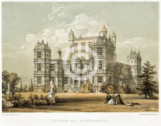 South-east aspect of Wollaton Hall, Nottingham, Nottinghamshire, c1858. Creator: Day & Son.