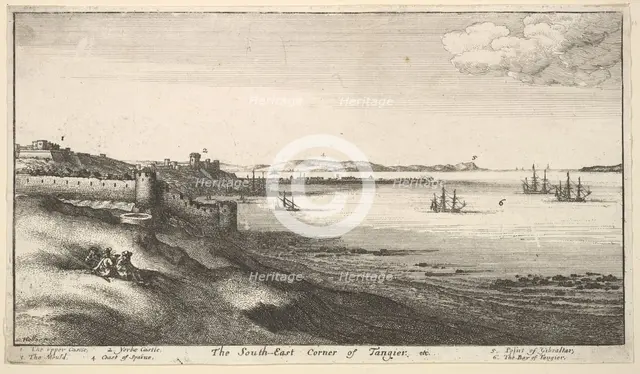 South East Corner of Tangier, 1669-73. Creator: Wenceslaus Hollar.