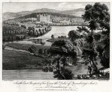 South East Prospect of his Grace the Duke of Queensberry's seat at Drumlanrig Scotland, 1775. Artist: Michael Angelo Rooker