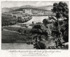 South East Prospect of his Grace the Duke of Queensberry's seat at Drumlanrig Scotland, 1775. Artist: Michael Angelo Rooker