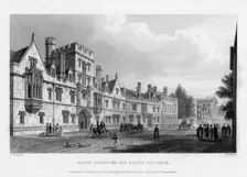 South front of All Souls College, Oxford University, 1834.Artist: John Le Keux