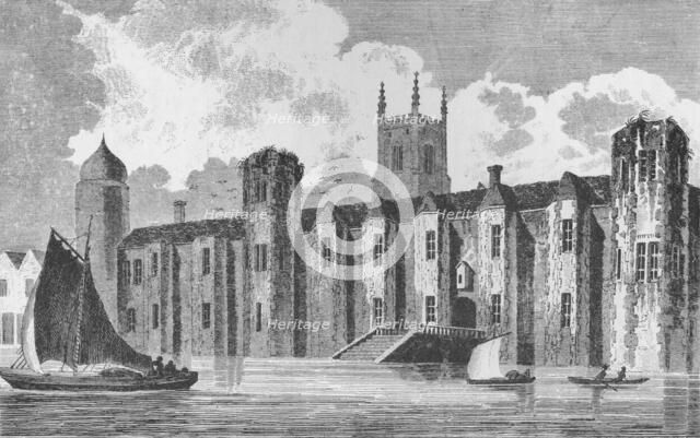 South front of Baynard's Castle, London, in about 1640, 1790 (1904). Artist: Andrew Birrell.